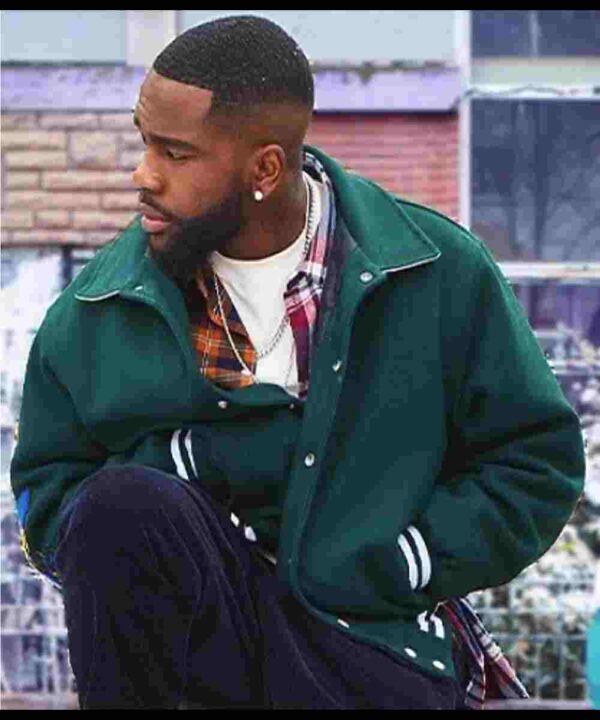 Tayc Christmas Flow Green Varsity Jacket