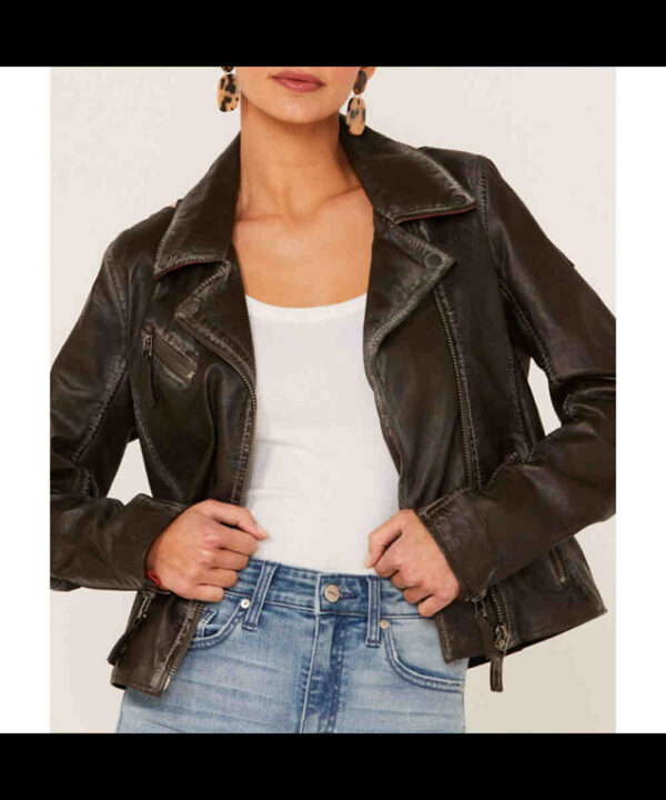 Women’s Christy Scatter Star Leather Jacket