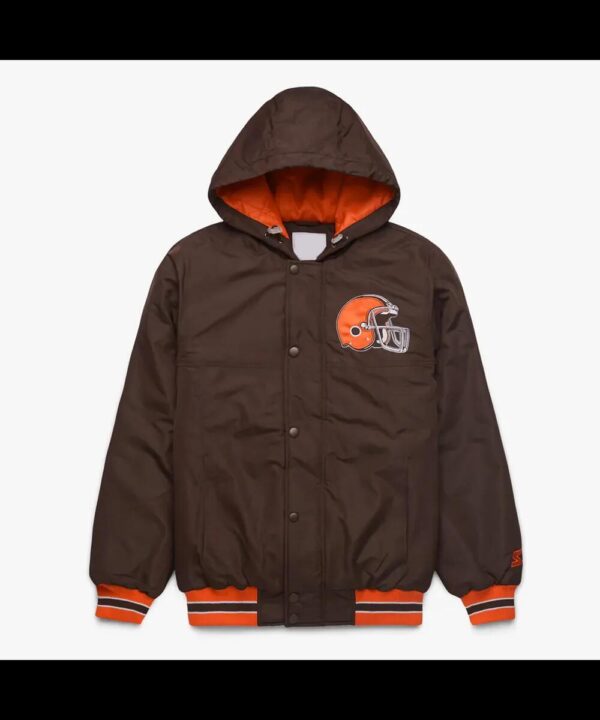Cleveland Browns Brown Hooded Jacket