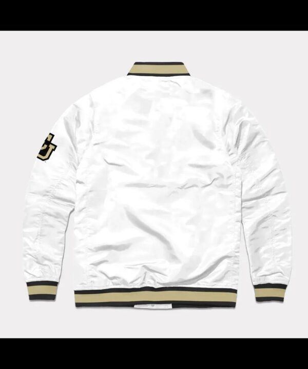 Colorado Buffaloes White Varsity Satin Jacket