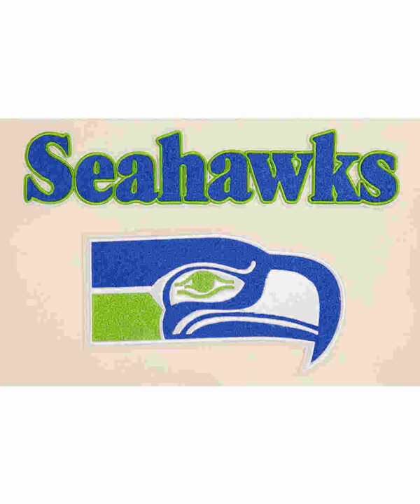 Cream Seattle Seahawks Retro Classic Full-Zip Varsity Jacket