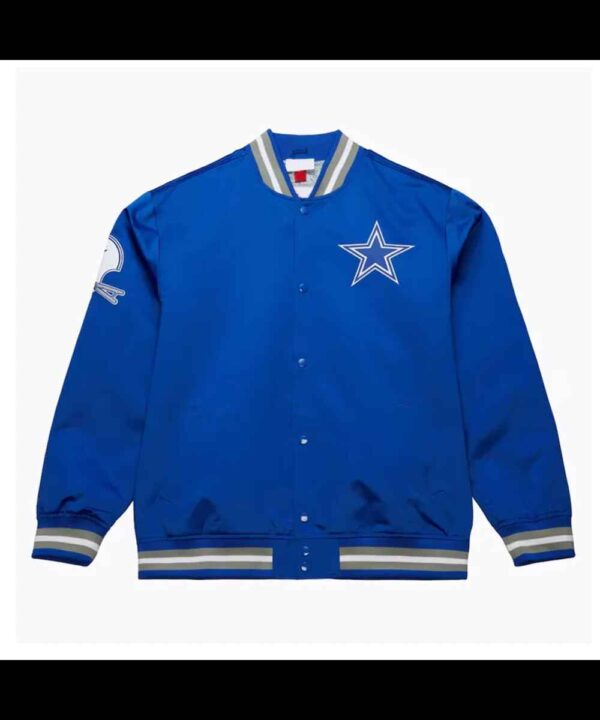 Dallas Cowboys Double Down Royal Satin Jacket