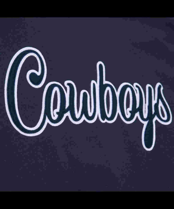 Dallas Cowboys Navy and White Fleece Varsity Jacket