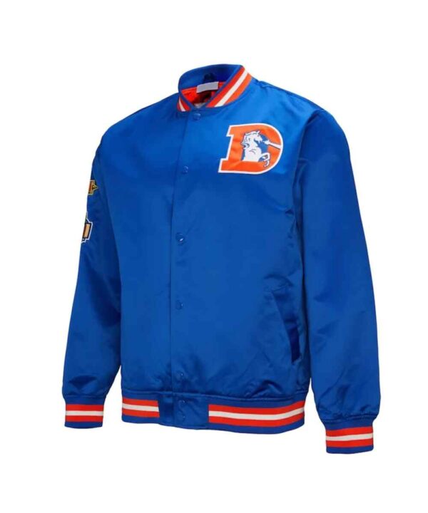 Denver Broncos Double Down Royal Satin Jacket