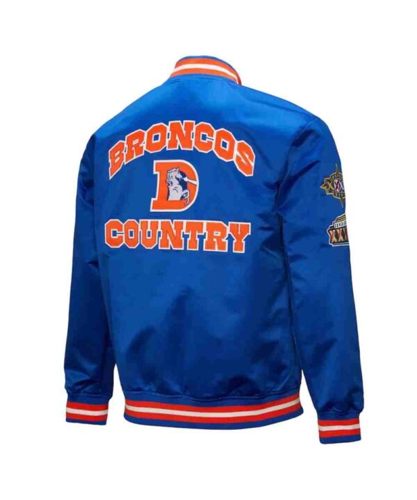 Denver Broncos Double Down Royal Satin Jacket
