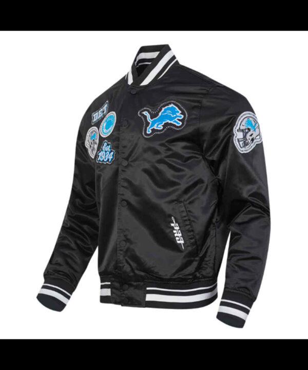 Detroit Lions Diy Pick Stitch Classic Rib Satin Jacket