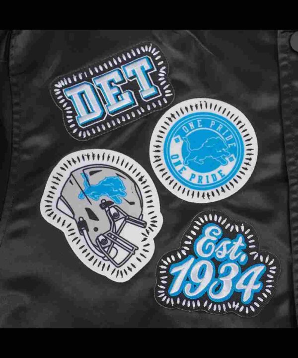 Detroit Lions Diy Pick Stitch Classic Rib Satin Jacket