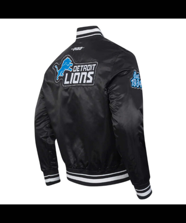 Detroit Lions Diy Pick Stitch Classic Rib Satin Jacket