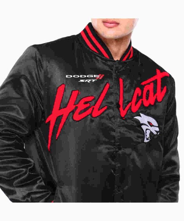 Dodge Hellcat Flame Varsity Satin Jacket