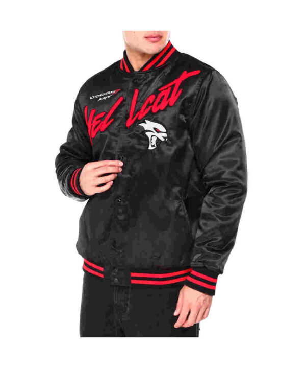 Dodge Hellcat Flame Varsity Satin Jacket