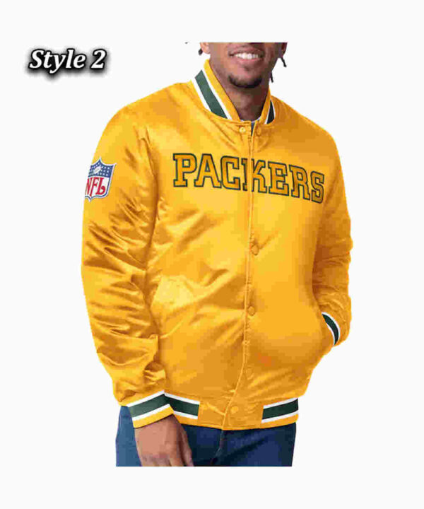 Green Bay Packers Closer Green/Gold Satin Jacket