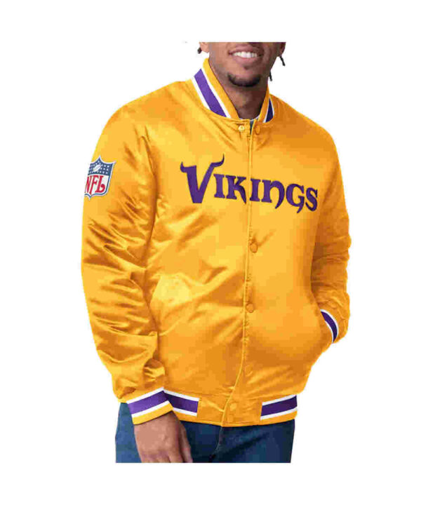 Minnesota Vikings Closer Purple/Gold Satin Jacket