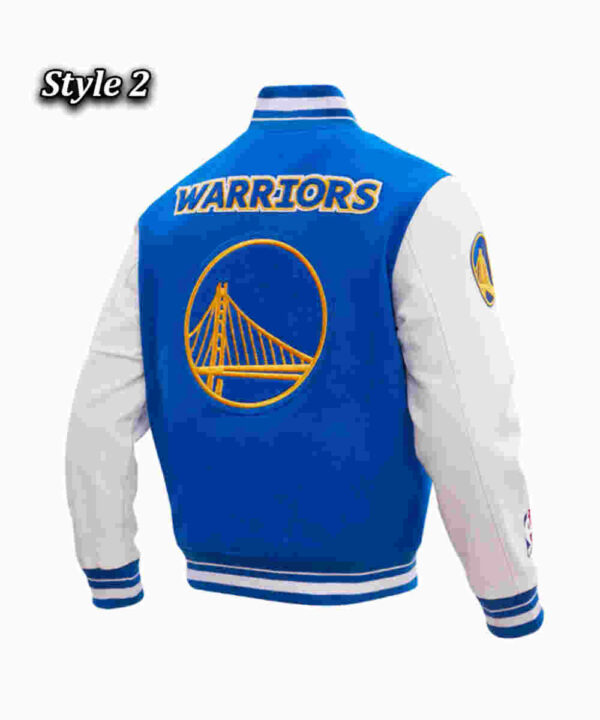 Retro Golden State Warriors Classic Rib Varsity Jacket