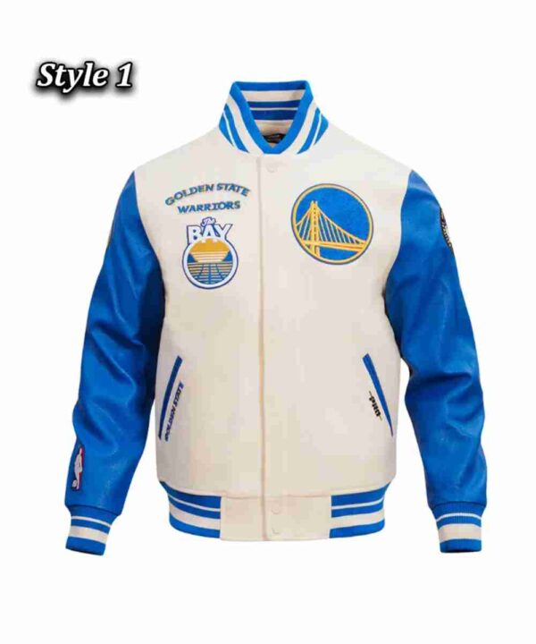 Retro Golden State Warriors Classic Rib Varsity Jacket