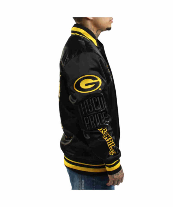 University Grambling State Tigers Black Satin Jacket