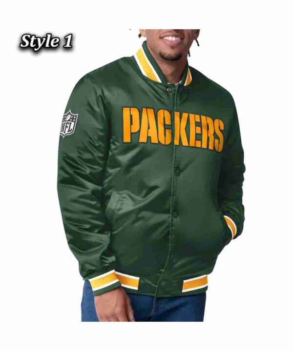 Green Bay Packers Closer Green/Gold Satin Jacket
