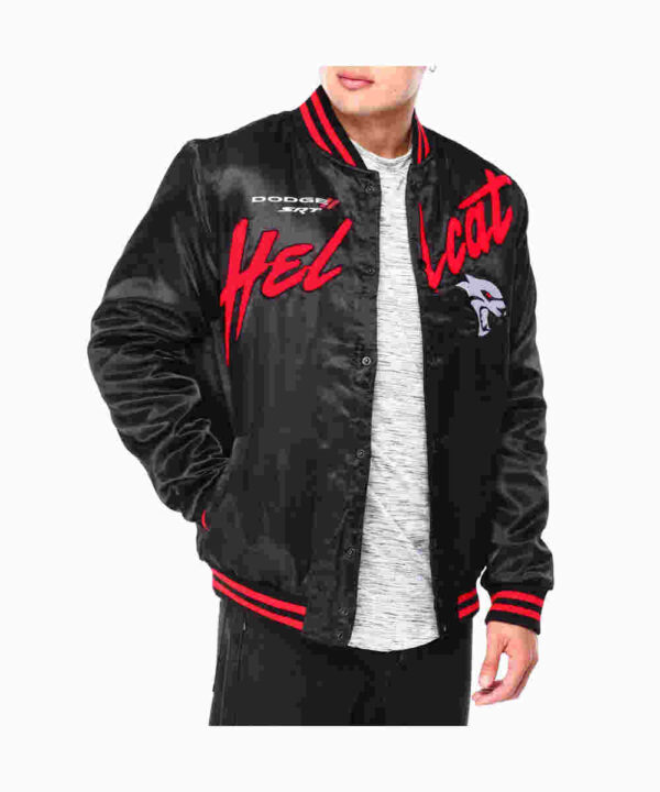 Dodge Hellcat Flame Varsity Satin Jacket