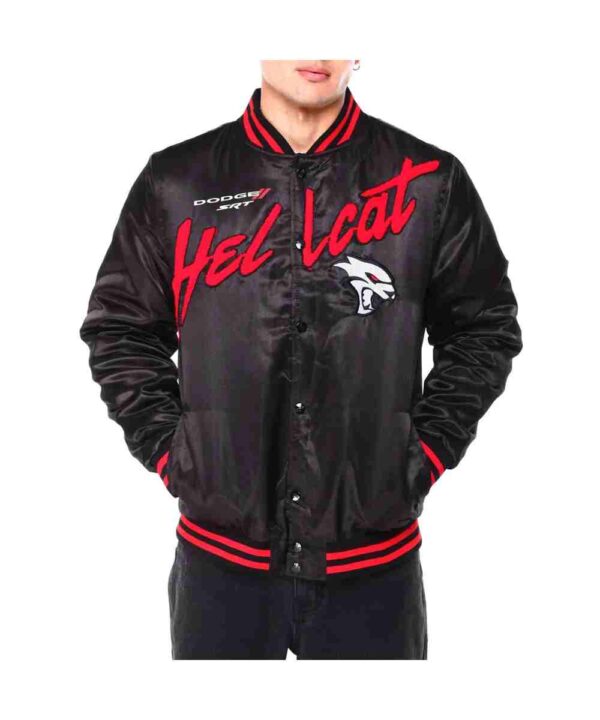 Dodge Hellcat Flame Varsity Satin Jacket