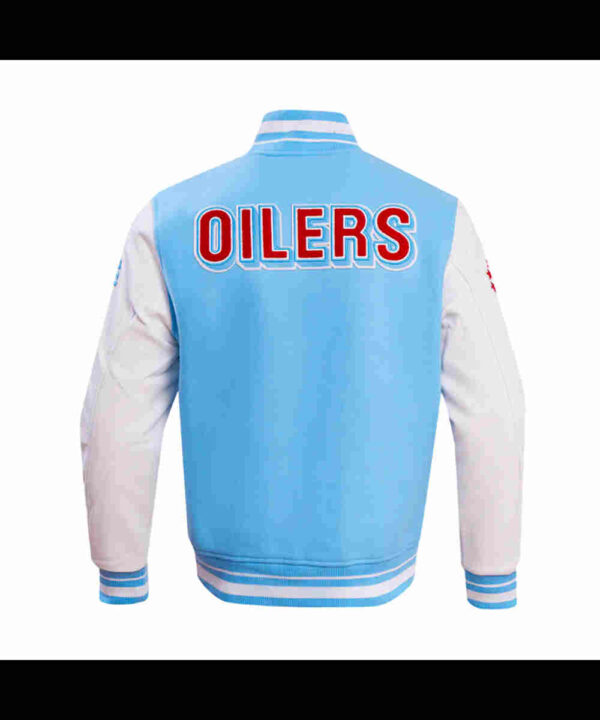 Houston Oilers Oil Derrick Classic Rib Varsity Jacket