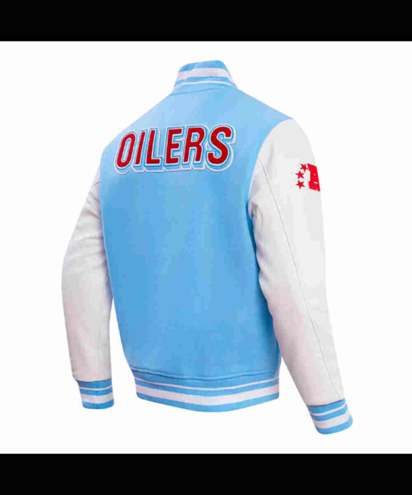 Houston Oilers Oil Derrick Classic Rib Varsity Jacket