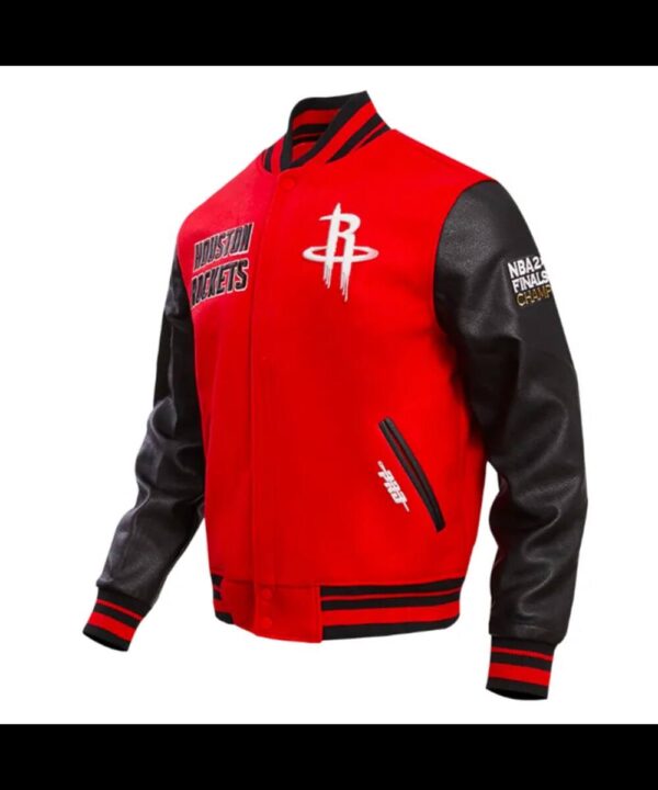 Retro Houston Rockets Classic Rib Varsity Jacket