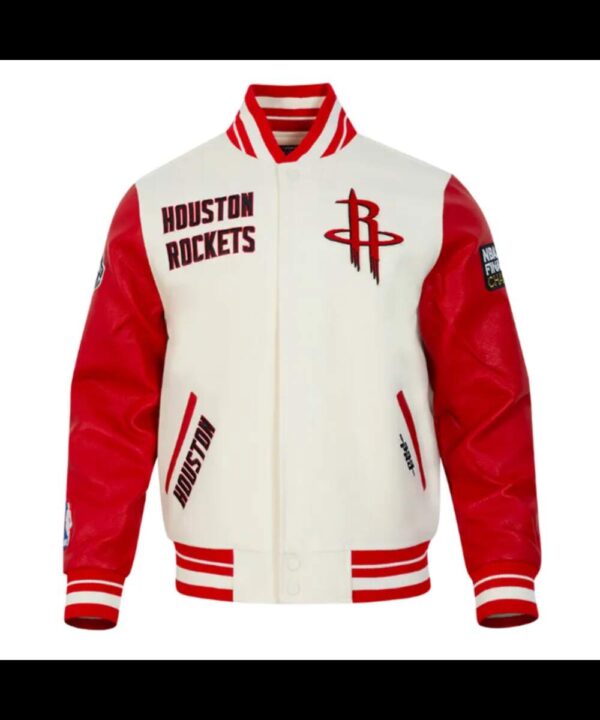 Retro Houston Rockets Classic Rib Varsity Jacket