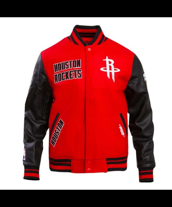 Retro Houston Rockets Classic Rib Varsity Jacket