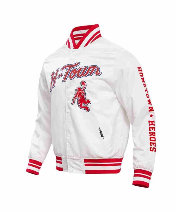 Houston Rockets 2023/24 City Edition White Satin Jacket