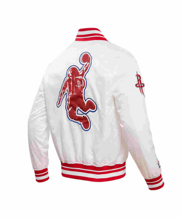 Houston Rockets 2023/24 City Edition White Satin Jacket