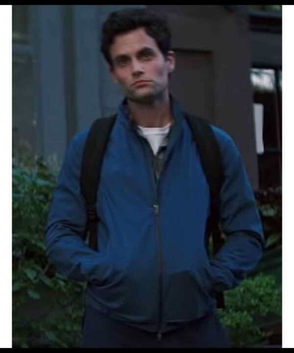 You Joe Goldberg Blue Cotton Jacket