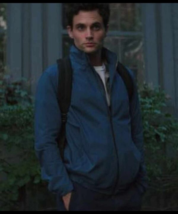 You Joe Goldberg Blue Cotton Jacket