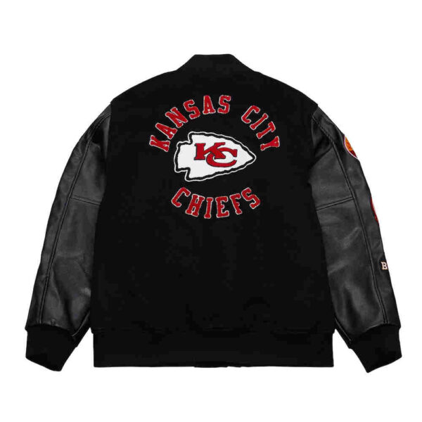 Kansas City Chiefs Blackout Vintage Logo Varsity Jacket