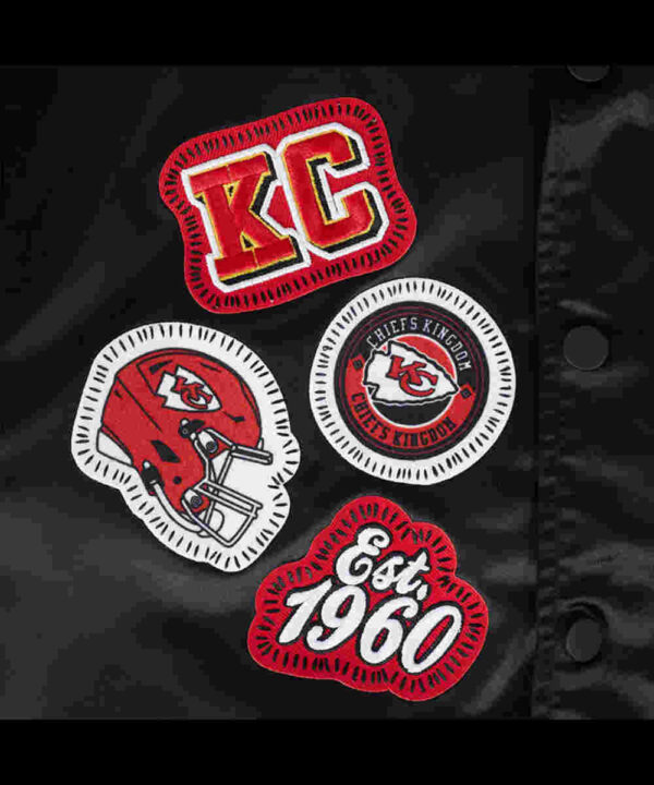 Kansas City Chiefs Diy Pick Stitch Classic Rib Satin Jacket