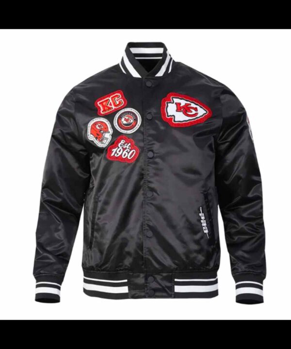 Kansas City Chiefs Diy Pick Stitch Classic Rib Satin Jacket