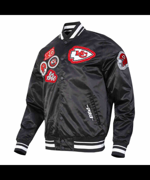 Kansas City Chiefs Diy Pick Stitch Classic Rib Satin Jacket