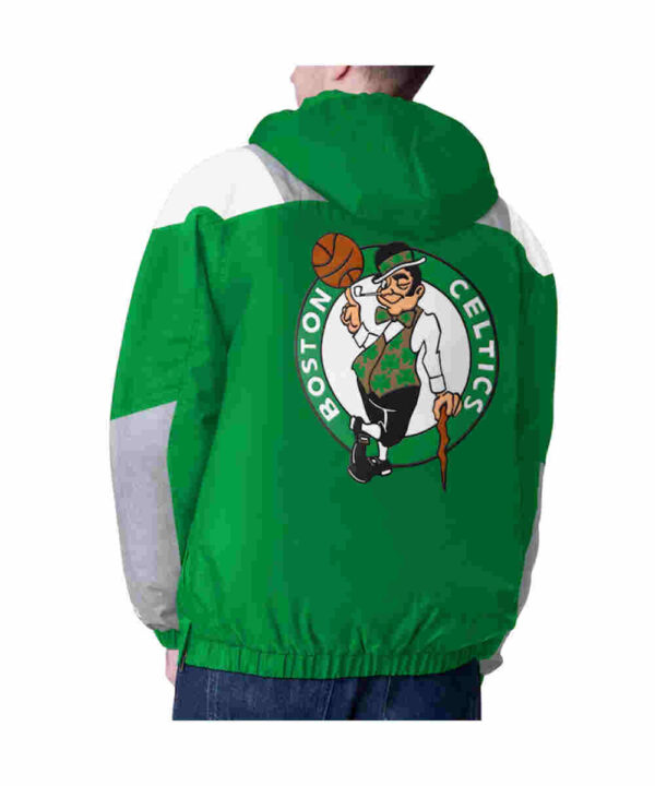 Kelly Green/Gray Boston Celtics Charger Half-Zip Pullover Jacket