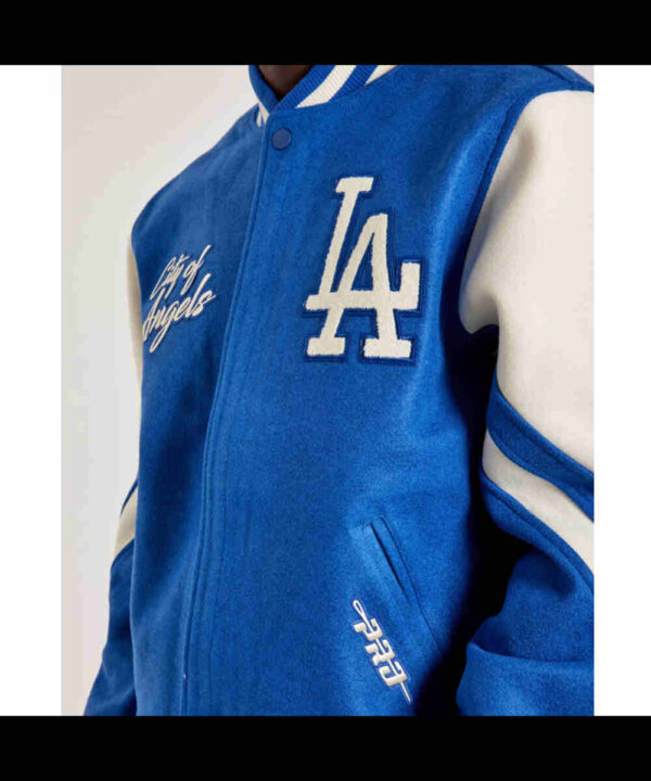 LA Dodgers Royal and Off White Varsity Wool Jacket