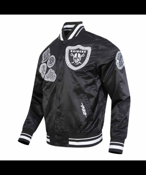 Las Vegas Raiders Diy Pick Stitch Classic Rib Satin Jacket