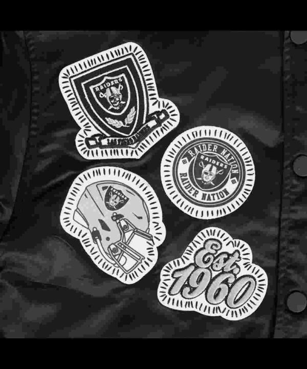 Las Vegas Raiders Diy Pick Stitch Classic Rib Satin Jacket