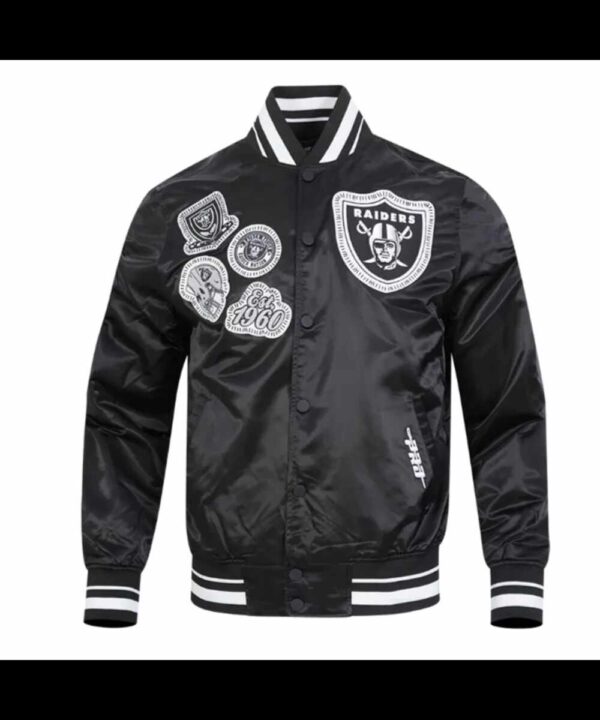 Las Vegas Raiders Diy Pick Stitch Classic Rib Satin Jacket