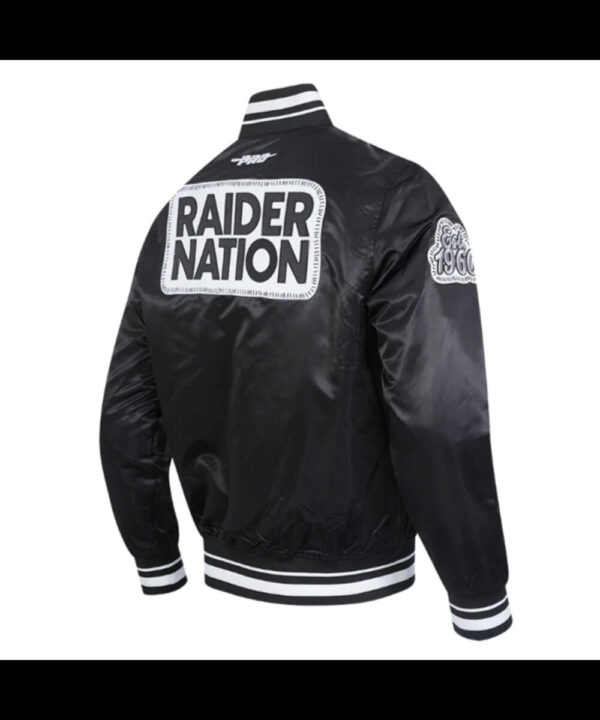 Las Vegas Raiders Diy Pick Stitch Classic Rib Satin Jacket