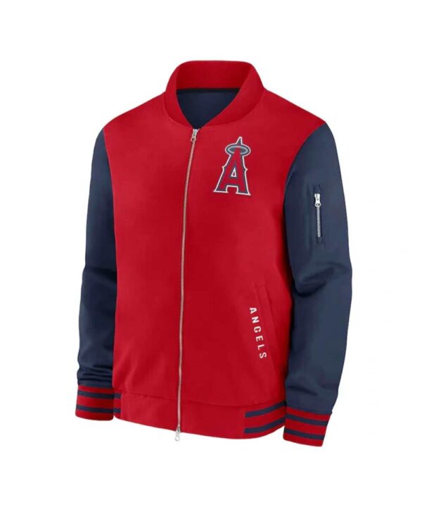 LA Angels Collection Dugout Red/Navy Bomber Jacket