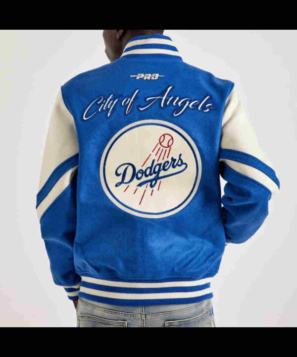 LA Dodgers Royal and Off White Varsity Wool Jacket