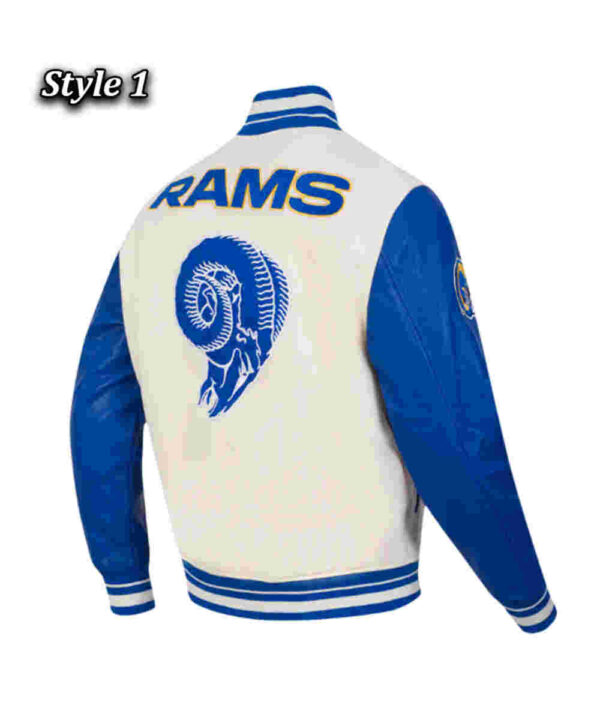 Retro LA Rams Classic Rib Varsity Jacket