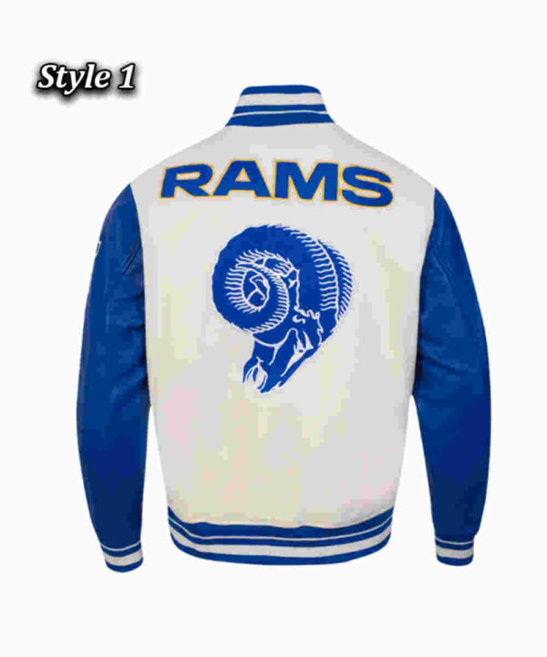 Retro LA Rams Classic Rib Varsity Jacket