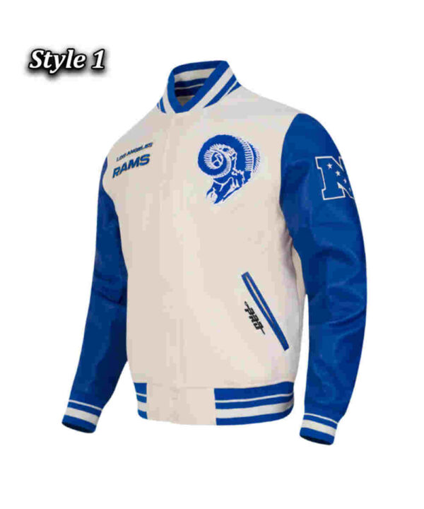 Retro LA Rams Classic Rib Varsity Jacket