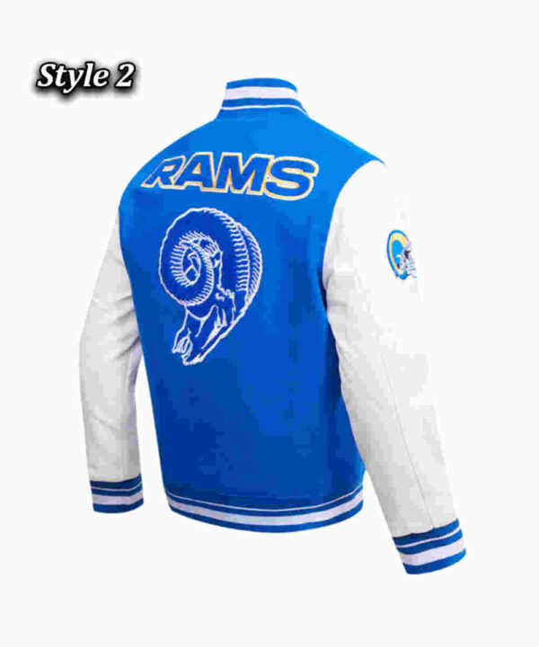 Retro LA Rams Classic Rib Varsity Jacket