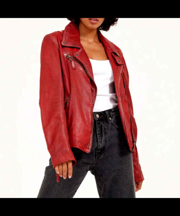 Women’s Christy Scatter Star Leather Jacket