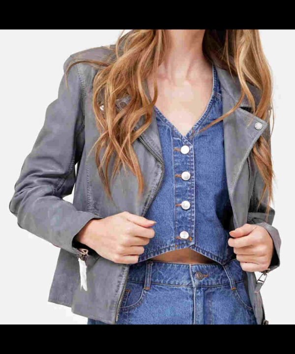 Women’s Christy Scatter Star Leather Jacket