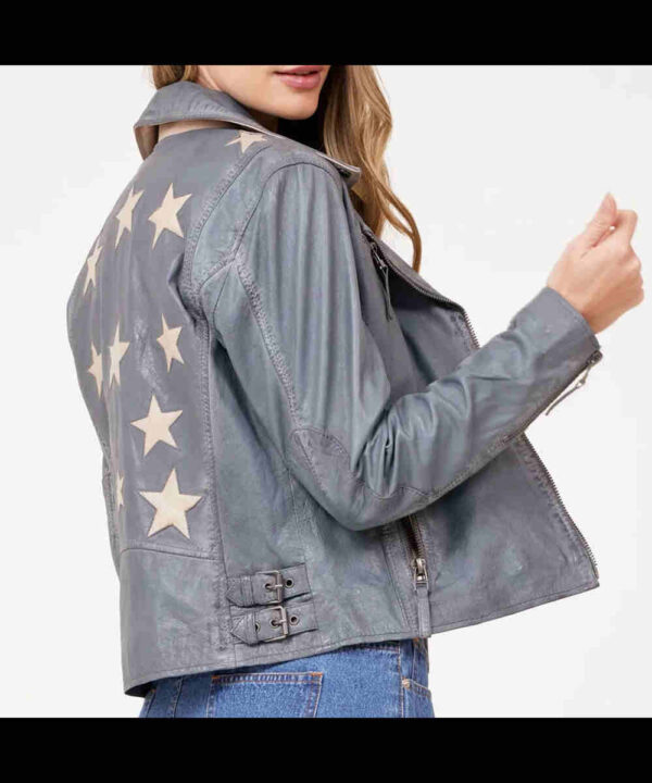 Women’s Christy Scatter Star Leather Jacket
